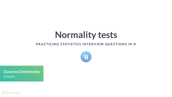 normality tests