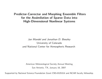 Predictor-Corrector and Morphing Ensemble Filters  for the Assimilation of Sparse Data into