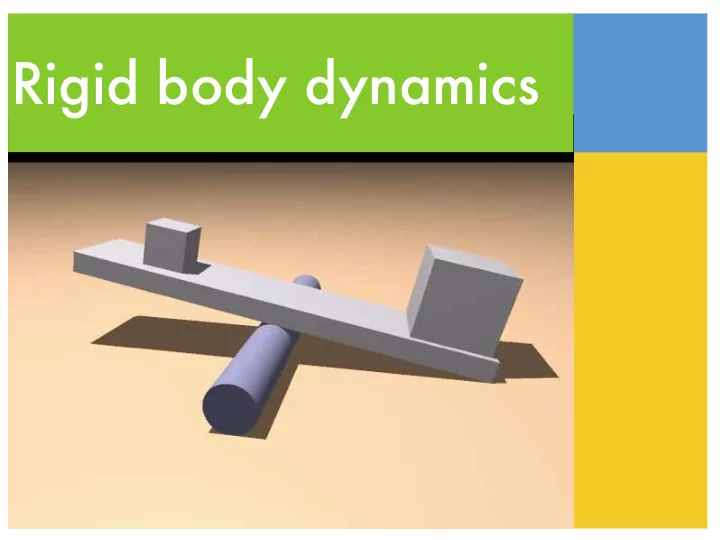 rigid body dynamics