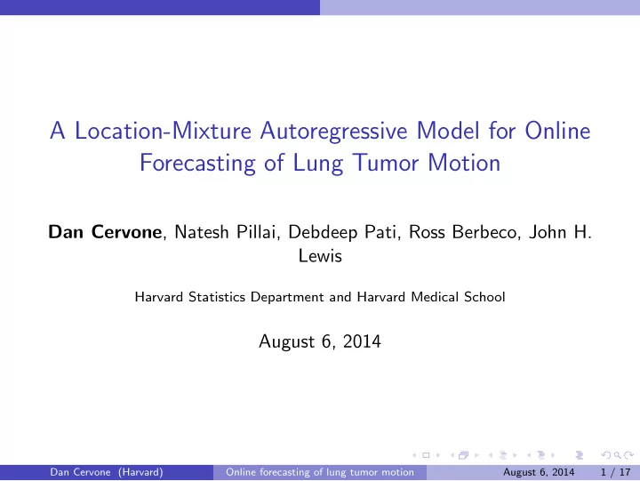 a location mixture autoregressive model for online