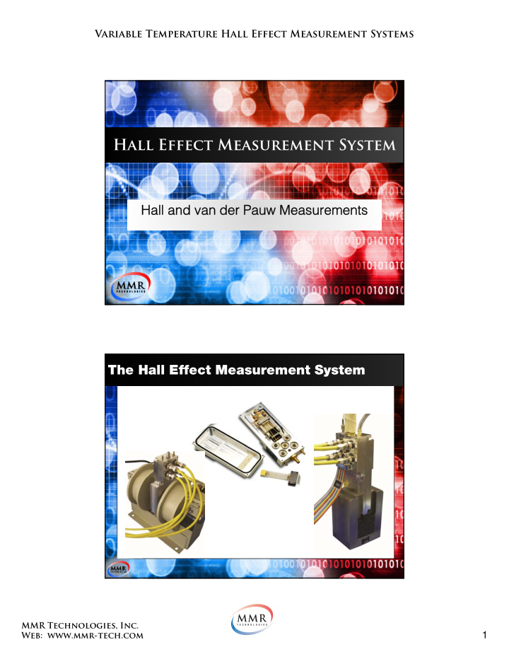 hall effect measurement system