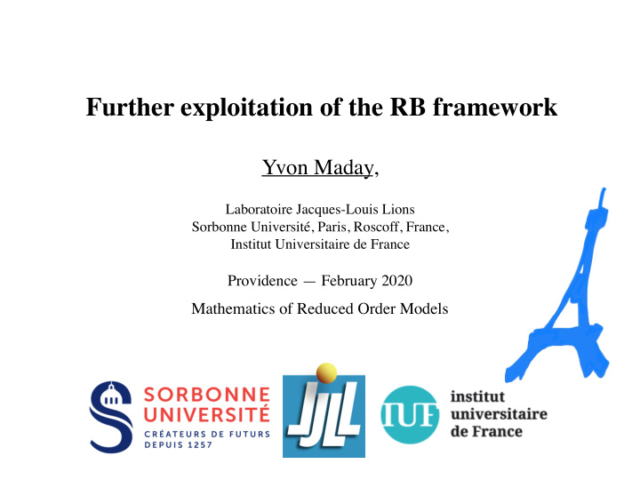 further exploitation of the rb framework