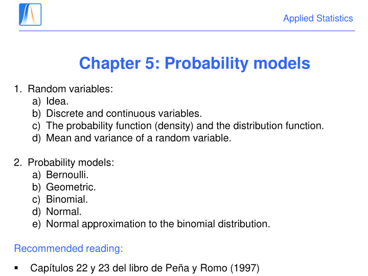 chapter 5 probability models