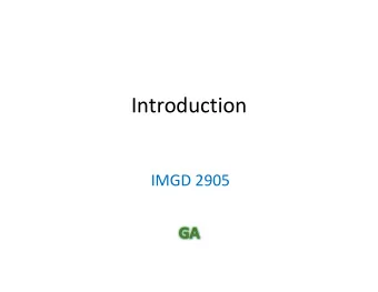 Introduction  IMGD 2905  Breakout Work  What is data analysis for game development?  Where