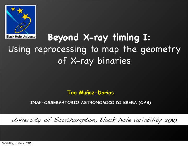 beyond x ray timing i using reprocessing to map the