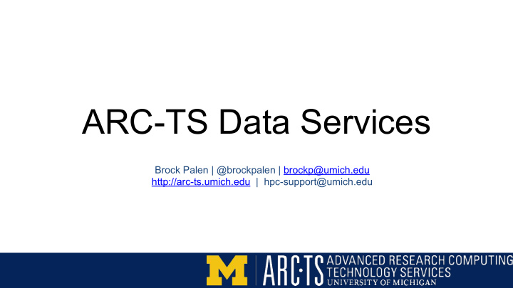 arc ts data services