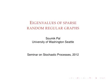 T HE PERMUTATION MODEL G ( n , 2 d )  1 , . . . ,  d iid uniform permutations. Superimpose. T
