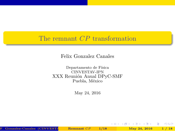 the remnant cp transformation