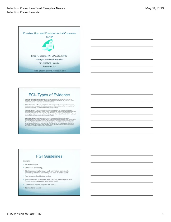 fgi types of evidence