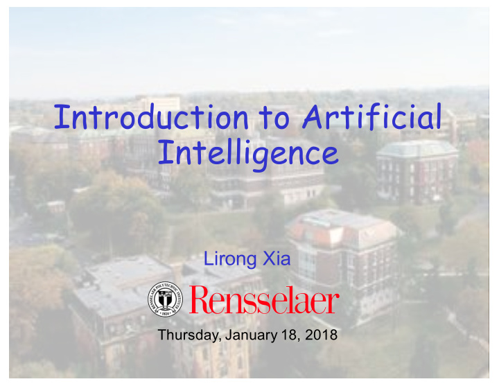 introduction to artificial intelligence