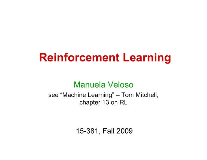 manuela veloso manuela veloso see machine learning tom