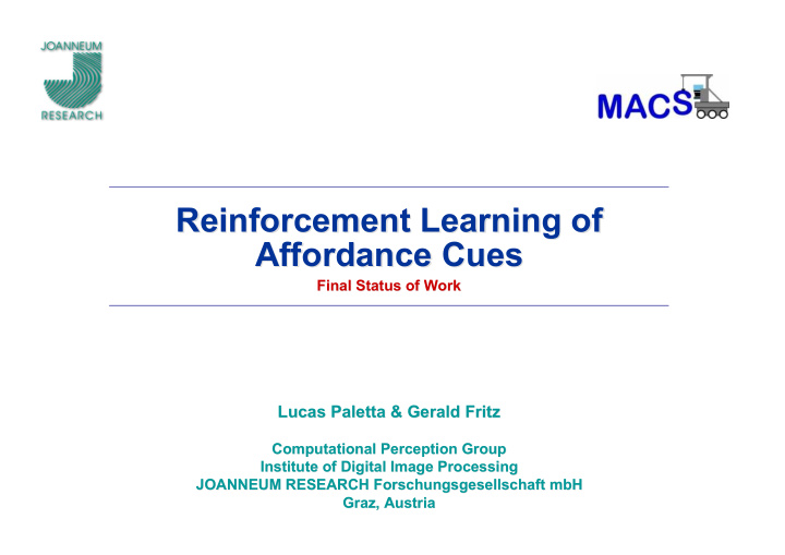 reinforcement learning of reinforcement learning of