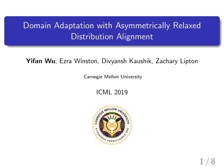 domain adaptation with asymmetrically relaxed