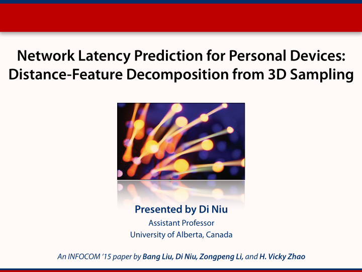 network latency prediction for personal devices distance