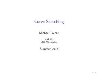 Curve Sketching  Michael Freeze  MAT 151  UNC Wilmington  Summer 2013  1 / 10  Section 5.4 :: Curve