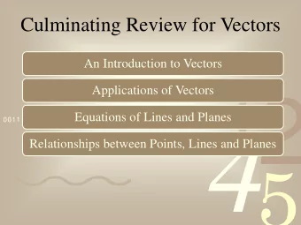 Geometric Vectors  A geometric vector is a representation of a vector  using an arrow diagram, or