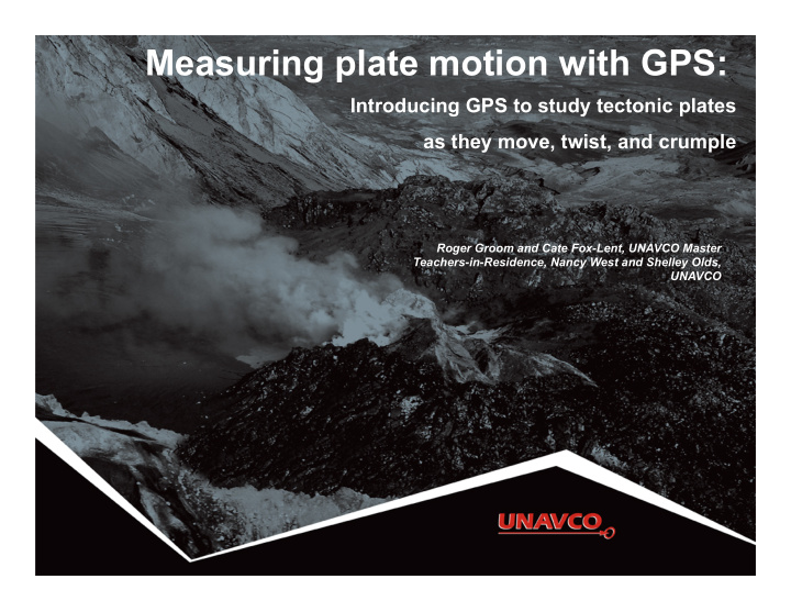 measuring plate motion with gps 4