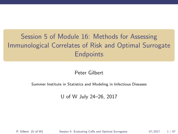 session 5 of module 16 methods for assessing