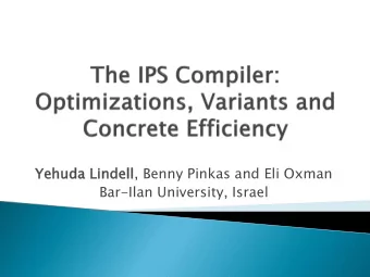 Yehuda  uda Lindel  dell, Benny Pinkas and Eli Oxman  Bar-Ilan University, Israel  Info  forma