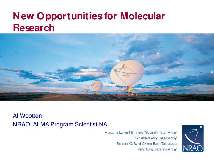 new opportunities for molecular research