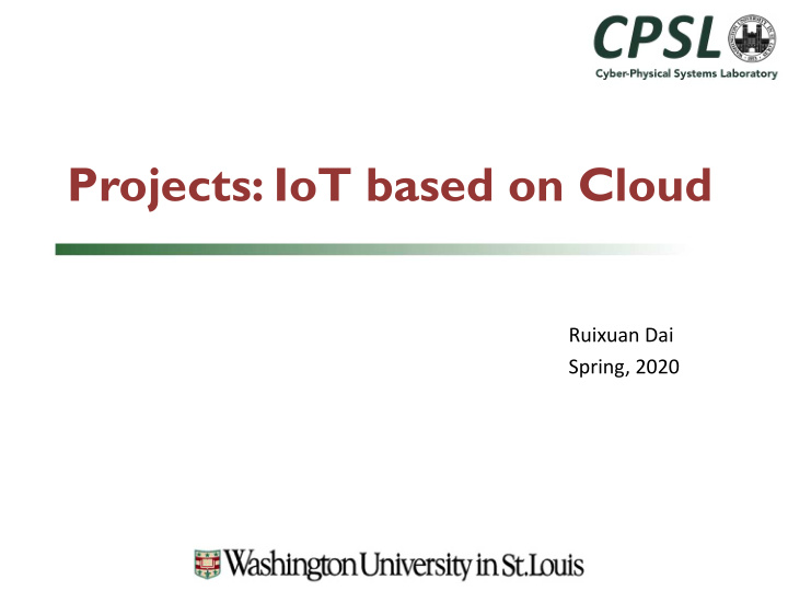 projects iot based on cloud