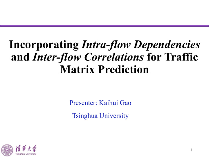 incorporating intra flow dependencies and inter flow