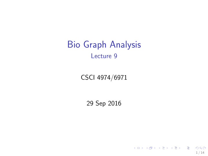 bio graph analysis