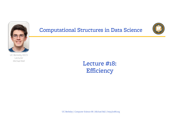 lecture 18 efficiency