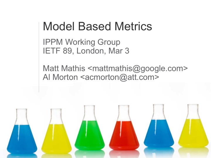 model based metrics