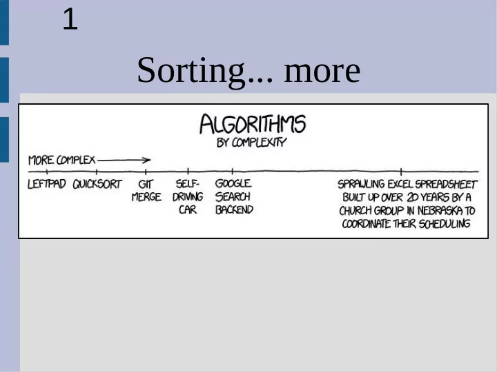 sorting more