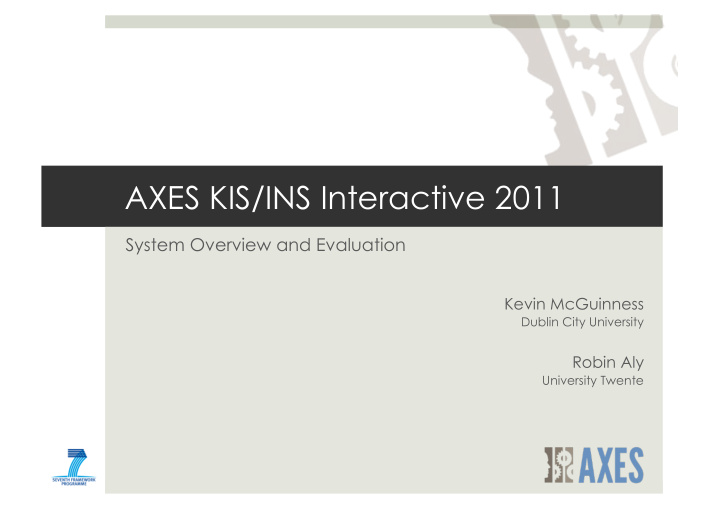 axes kis ins interactive 2011