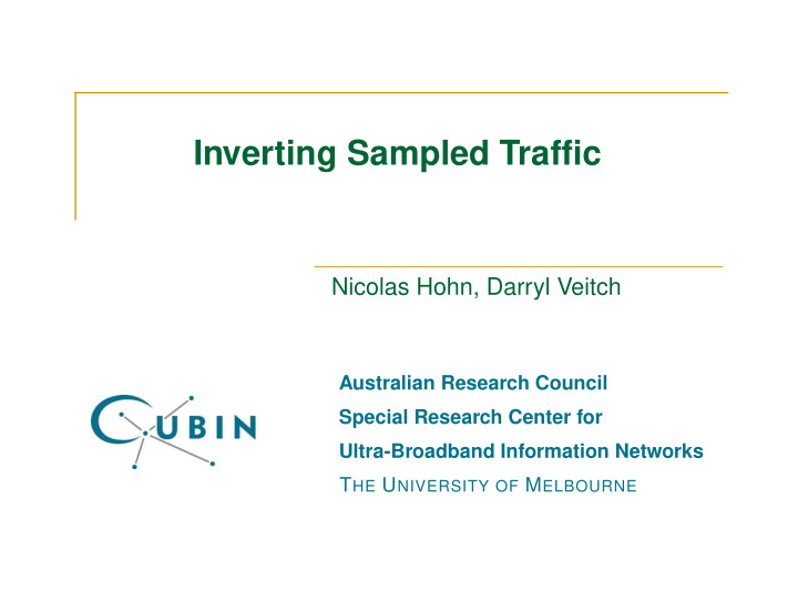 inverting sampled traffic