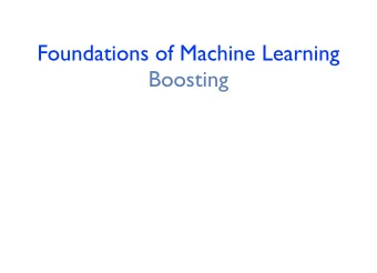 Foundations of Machine Learning  Boosting  Weak Learning  (Kearns and  Valiant, 1994)  Definition: