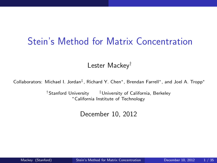 stein s method for matrix concentration
