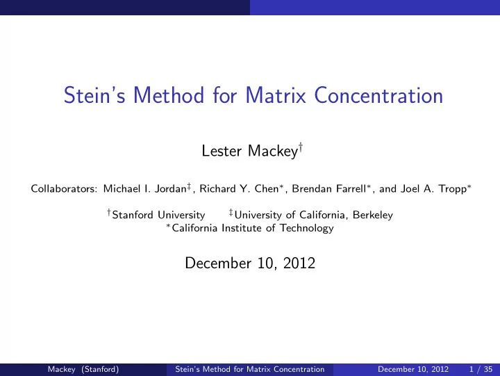 stein s method for matrix concentration
