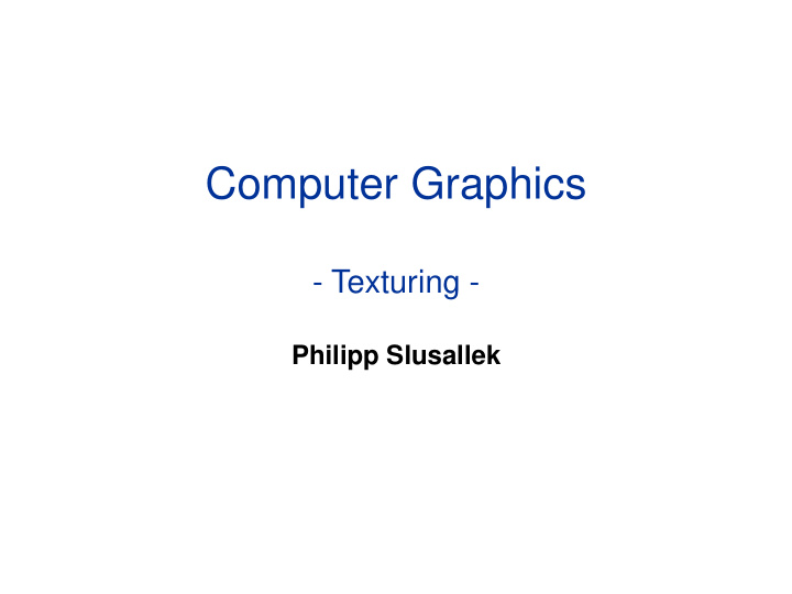 computer graphics