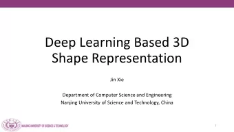 Shape Representation  Jin Xie  Department of Computer Science and Engineering  Nanjing University