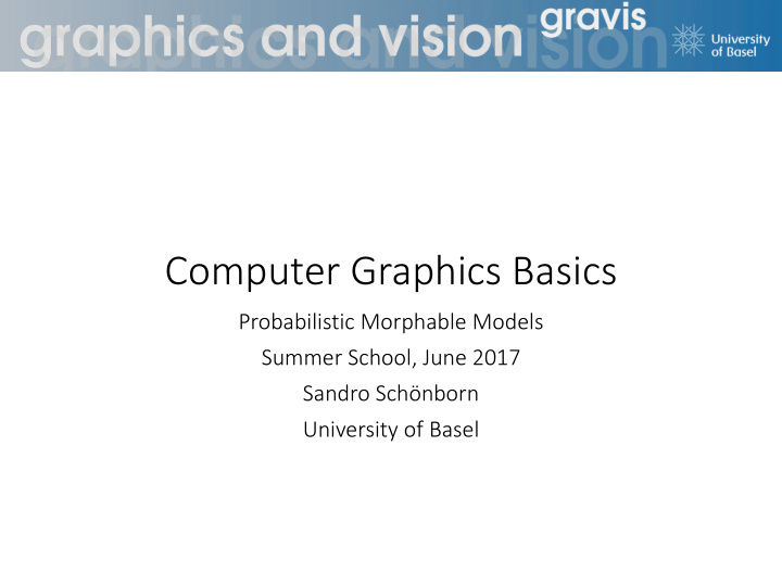 computer graphics basics