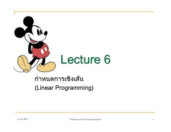 Lecture 6  Lecture 6