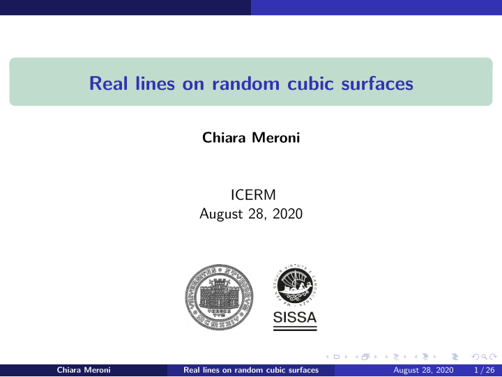 real lines on random cubic surfaces