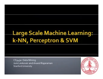 CS345a: Data Mining Jure Leskovec and Anand Rajaraman  j Stanford University  Would like to do