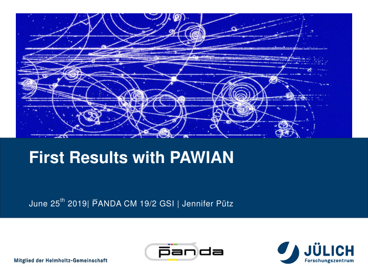 first results with pawian