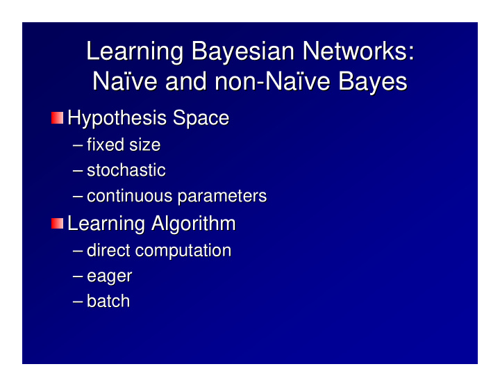 learning bayesian networks learning bayesian networks na