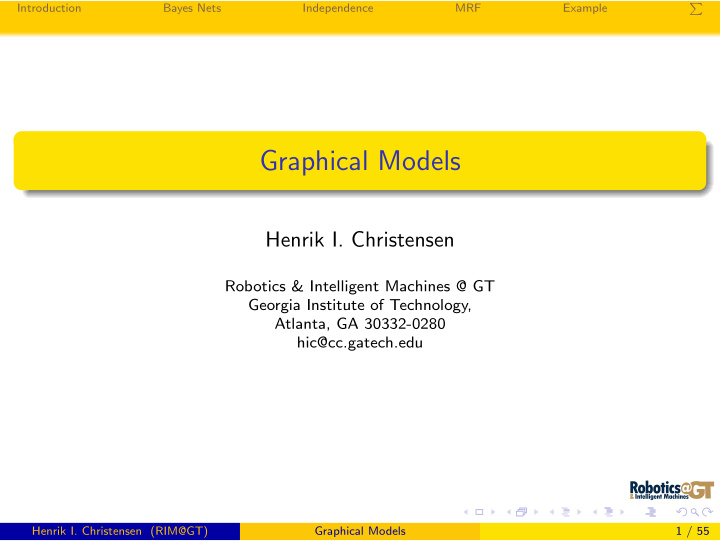 graphical models