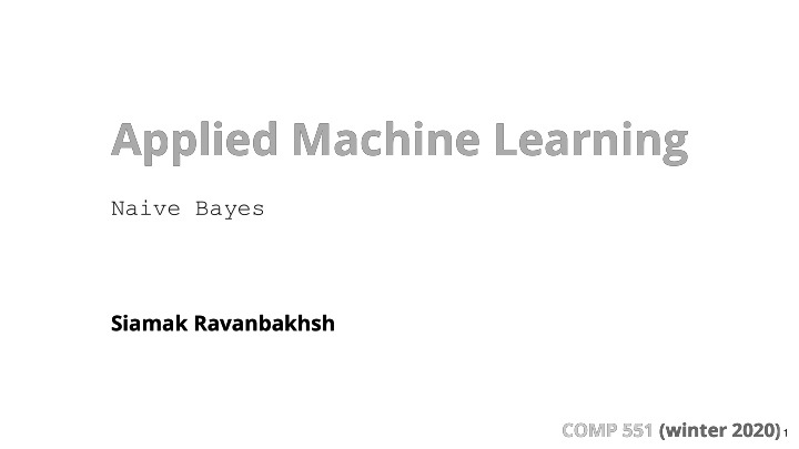 applied machine learning applied machine learning