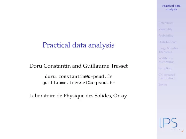 practical data analysis