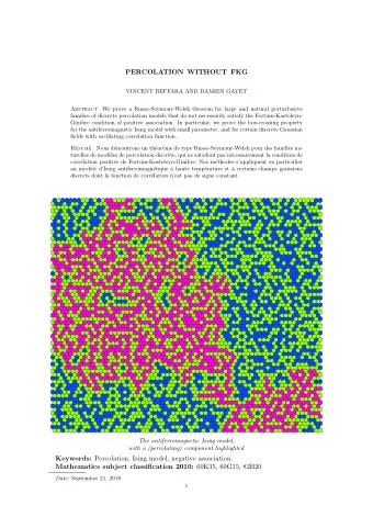 PERCOLATION WITHOUT FKG  VINCENT BEFFARA AND DAMIEN GAYET Abstract. We prove a Russo-Seymour-Welsh