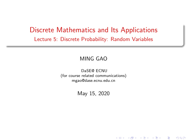 discrete mathematics and its applications