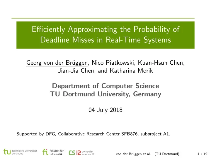 efficiently approximating the probability of deadline
