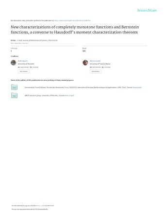 New characterizations of completely monotone functions and Bernstein  functions, a converse to